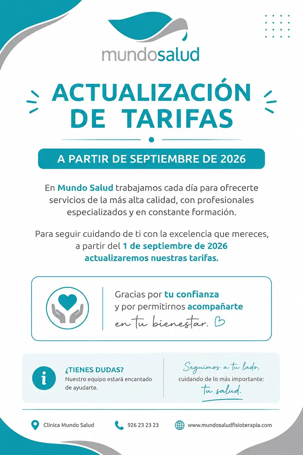 Actualización de Tarifas